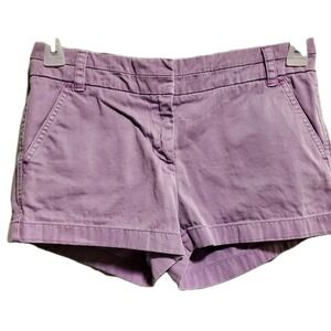 J Crew Chino Shorts Womens Size 2 Purple
